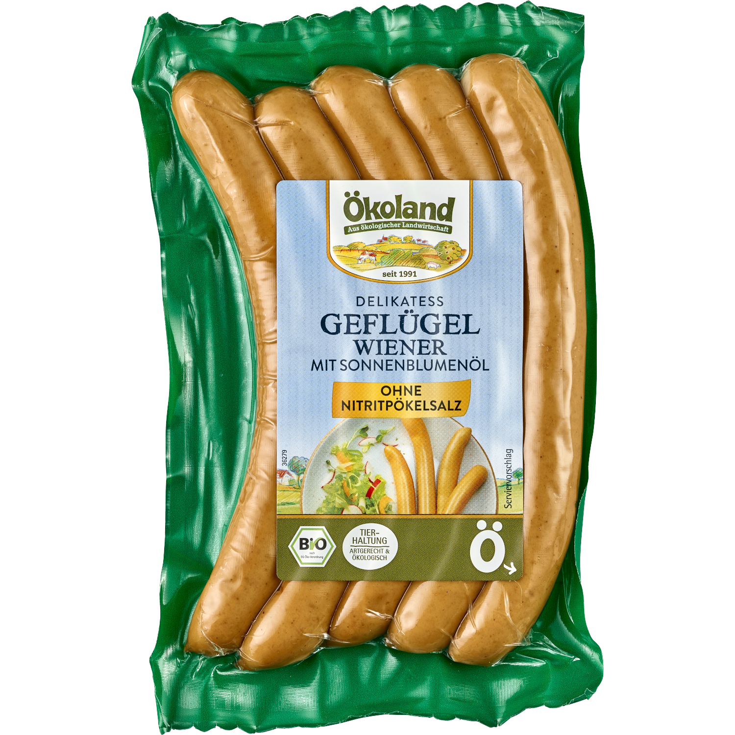 Geflügel-Wiener mit Sonnenblumenöl in Delikatess-Qualität