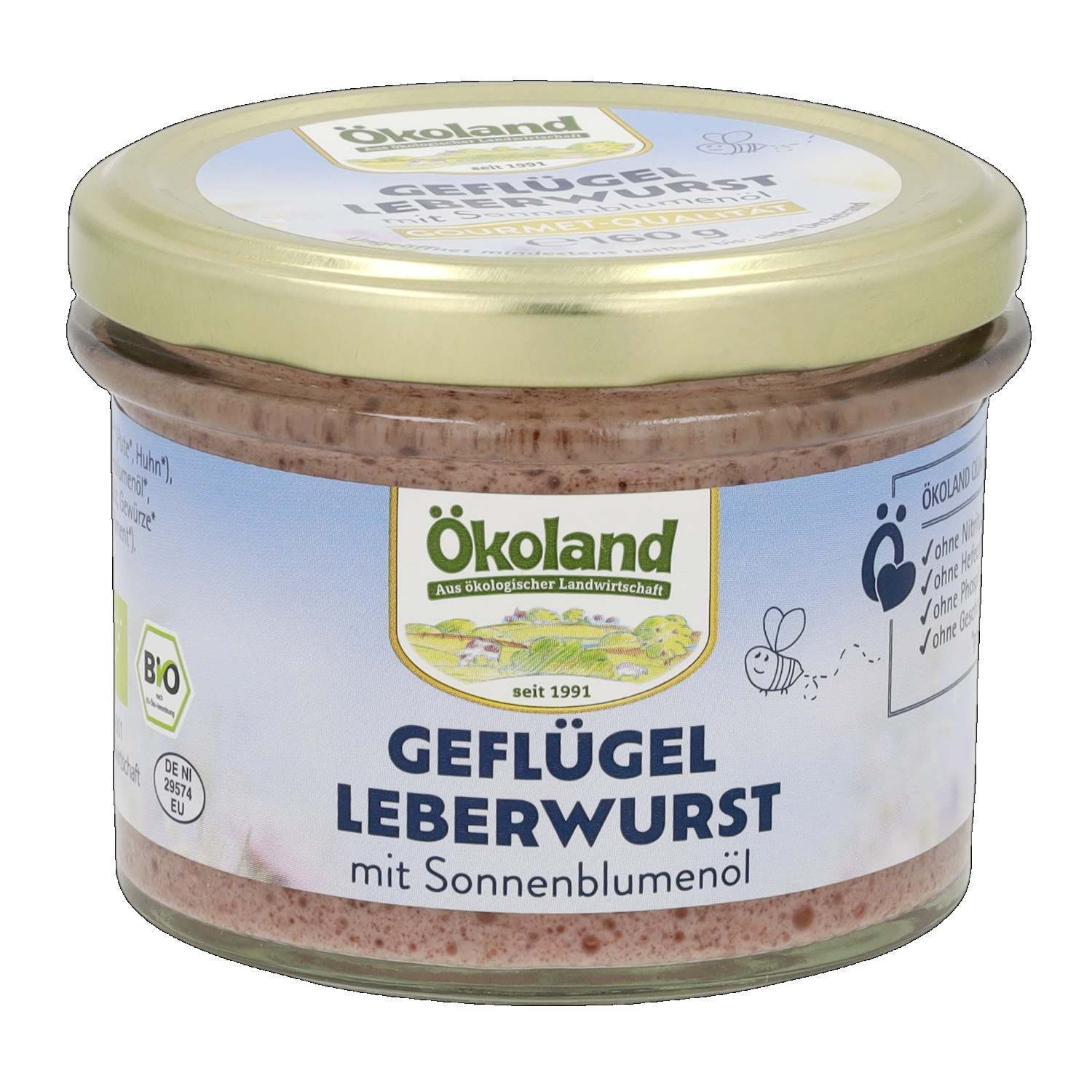 Geflügel-Leberwurst mit Sonnenblumenöl in Gourmet-Qualität