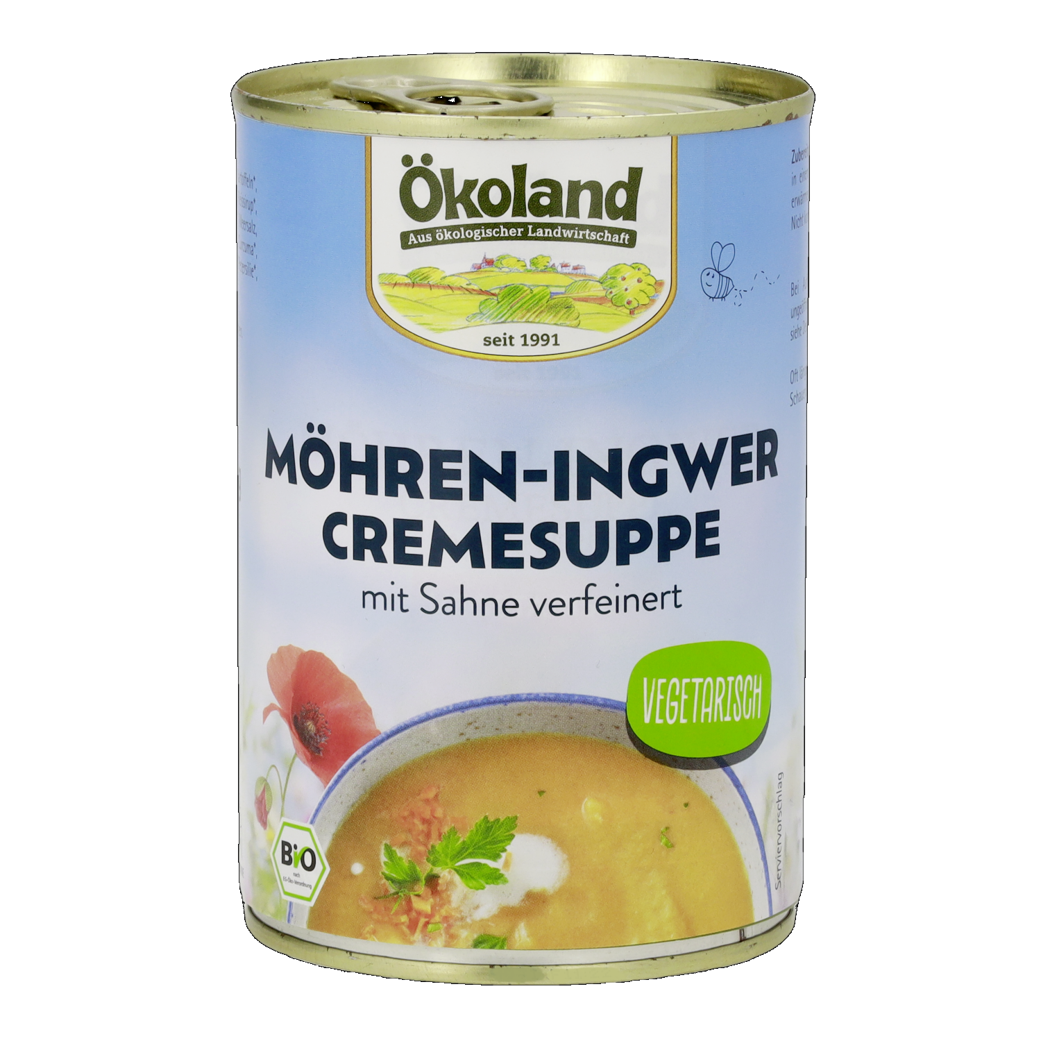 Möhren-Ingwer-Cremesuppe, vegetarisch