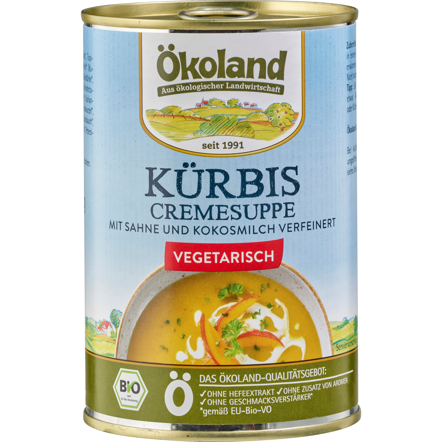 Kürbis-Cremesuppe, vegetarisch