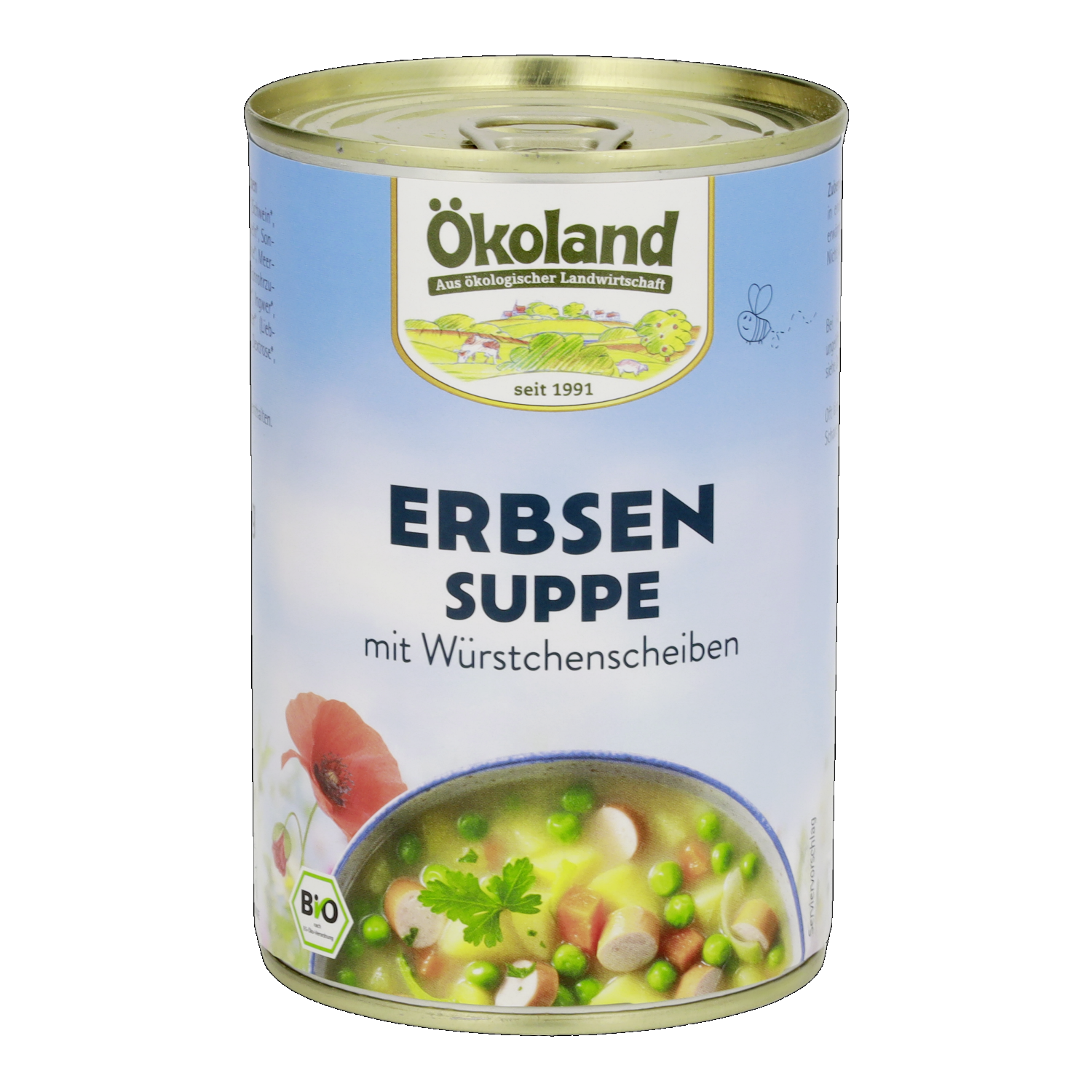 Erbsensuppe mit Würstchenscheiben
