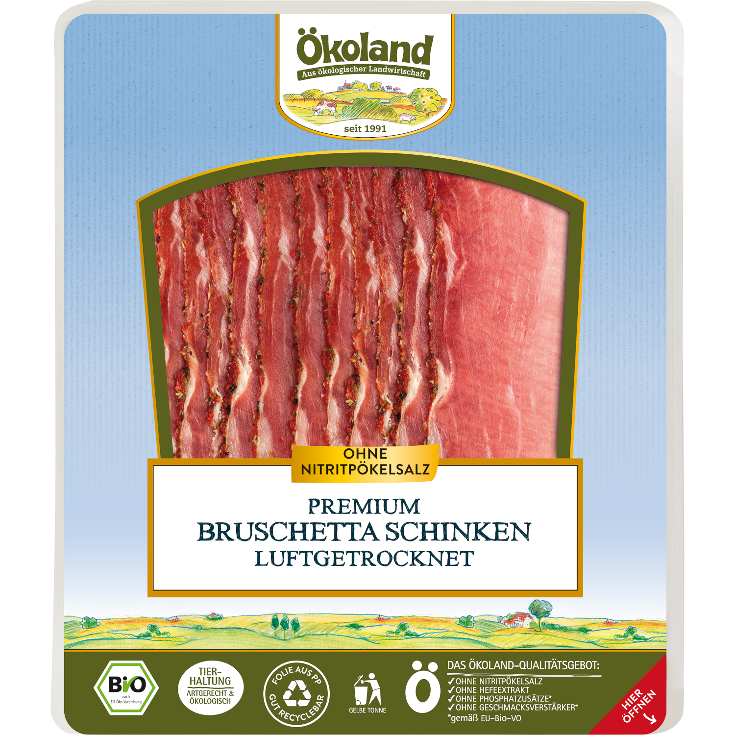 Premium Bruschetta-Schinken luftgetrocknet, über 4 Monate gereift