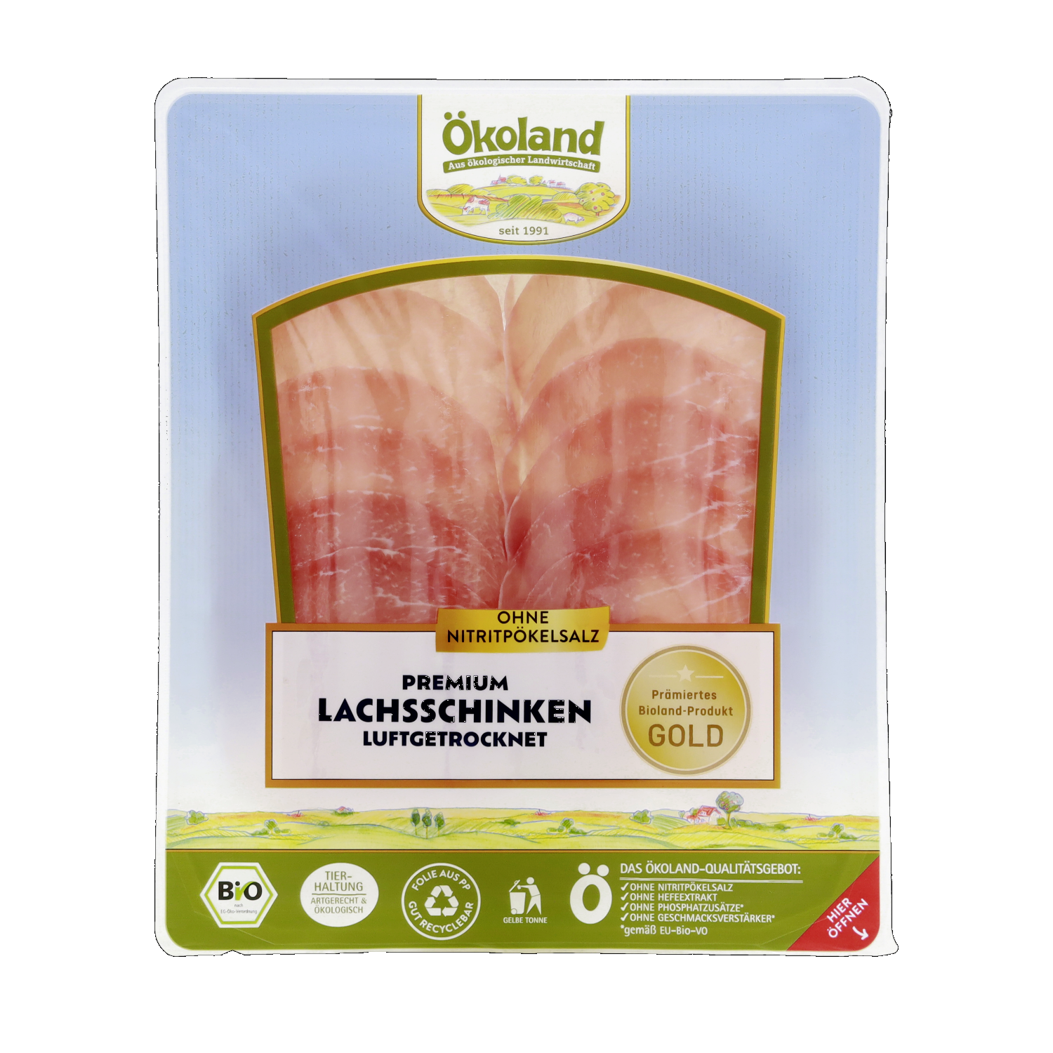 Premium Lachsschinken luftgetrocknet, über 4 Monate gereift
