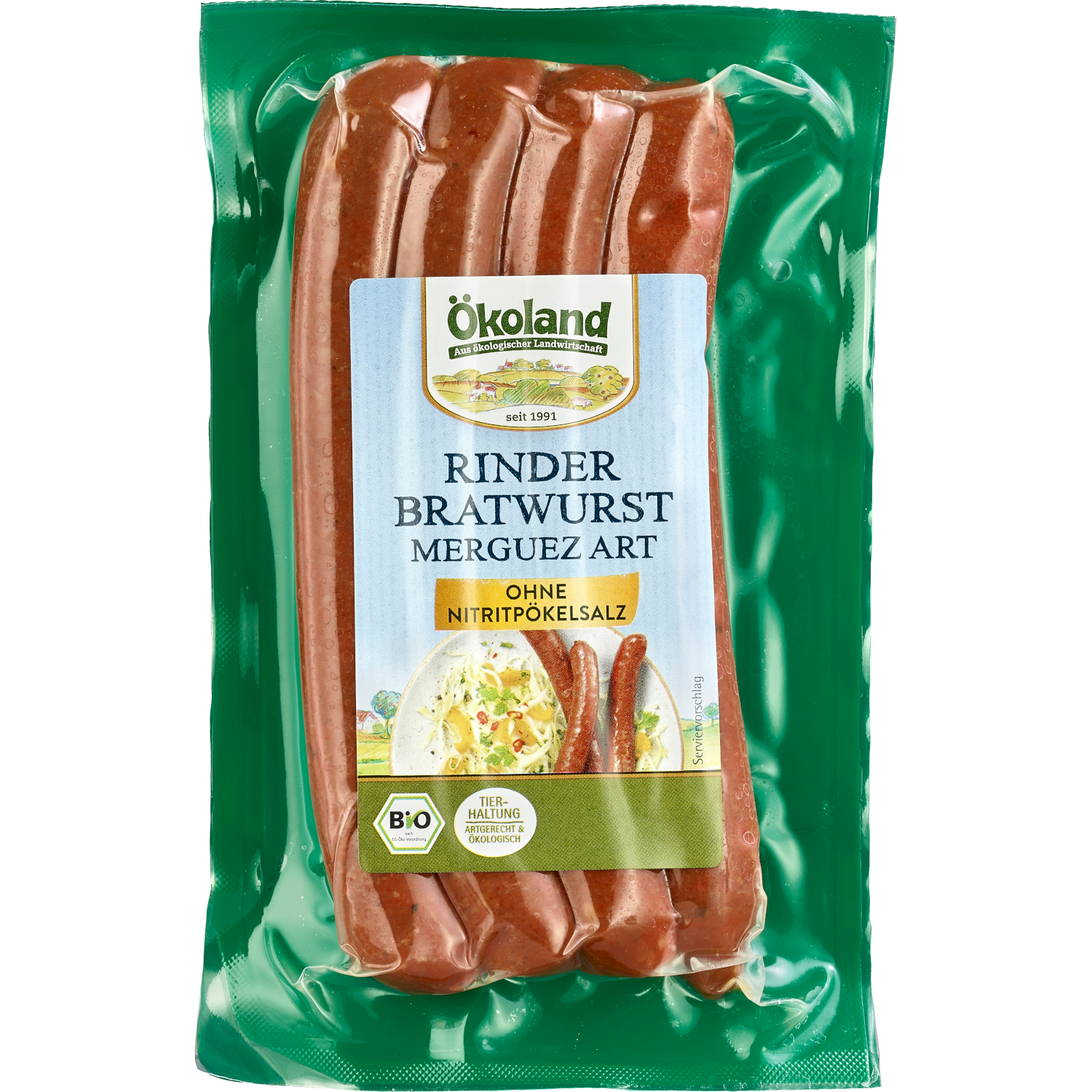 Rinder-Bratwurst Merguez Art für Grill & Pfanne