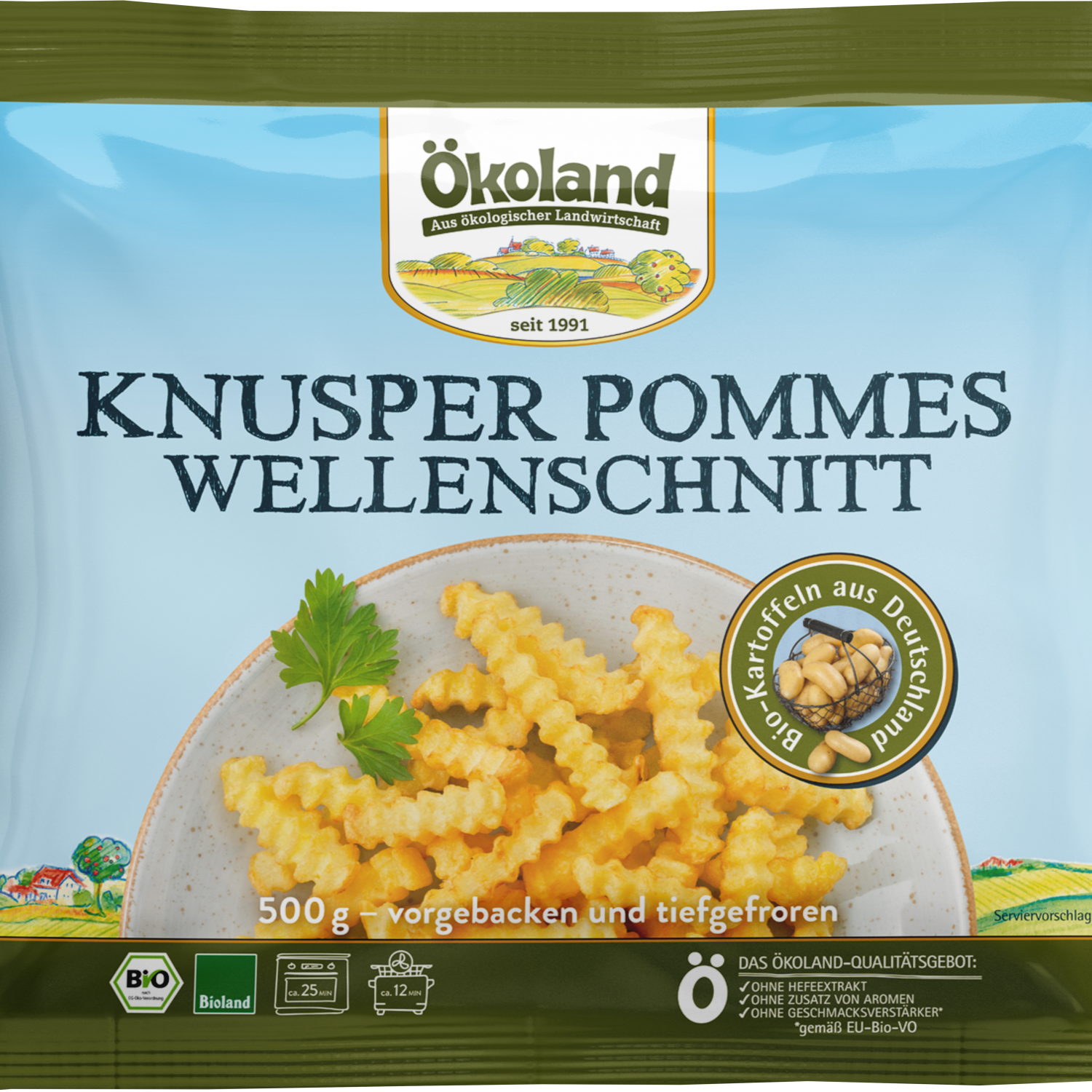 Knusper Pommes Wellenschnitt